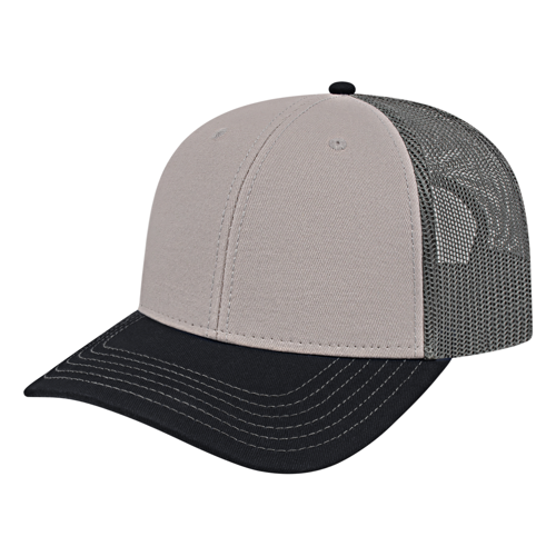 Color Block Trucker Hat with Mesh Back